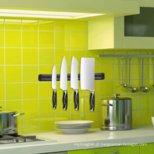 Cremalheira magnética da faca da cozinha plástica colorida dobro da parede